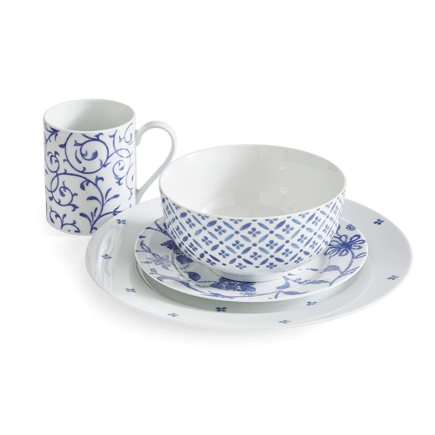 Home 16 Piece Set, Blue Indigo image number null